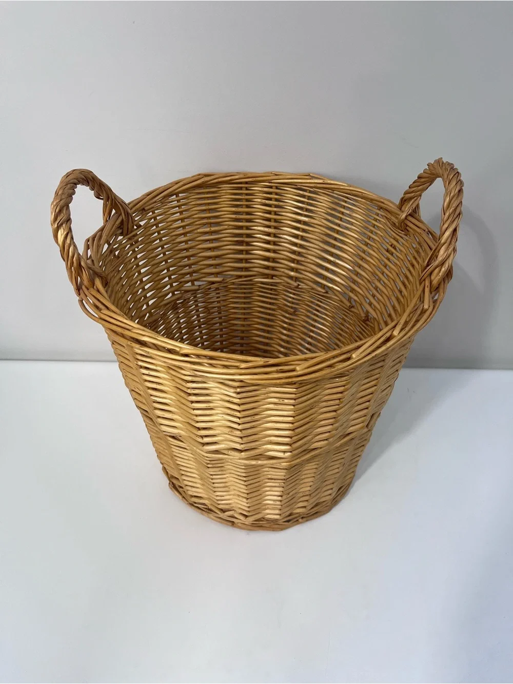 Vintage Wicker Basket Large 13” handles